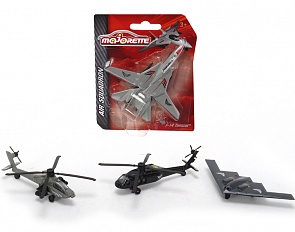 Летательный аппарат - Военная авиация, 11 см., 4 вида (Majorette, 3553132)